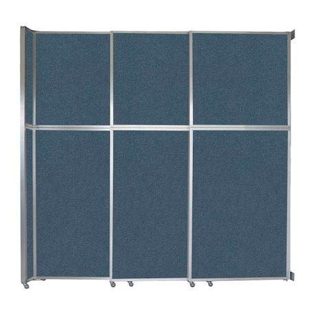 Versare Operable Wall Sliding Room Divider 9'9" x 10'3/4" Caribbean Fabric 1070267-1